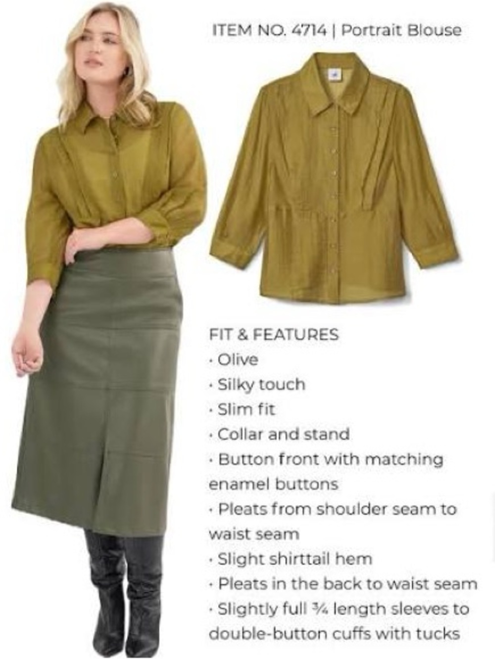 CAbi Portrait Blouse #4714 | Size Medium | NWOT | Fall 2024 | Chartreuse